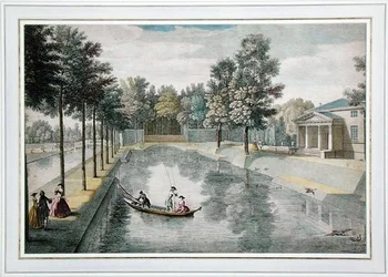 Die Wassergärten im Chiswick House, London, ca. 1728-30